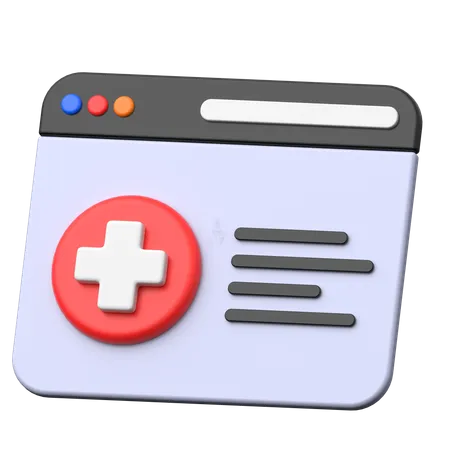 Medical website  3D Icon