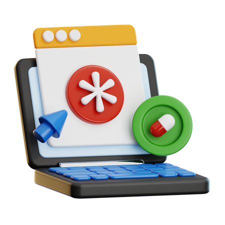 Medical Website  3D Icon