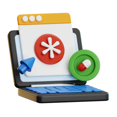 Medical Website  3D Icon