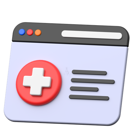 Medical website  3D Icon