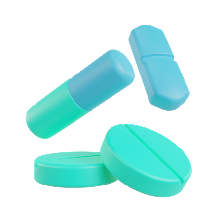 Médicament en comprimés  3D Icon
