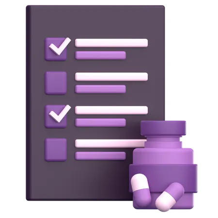 Prescription de médicaments  3D Icon