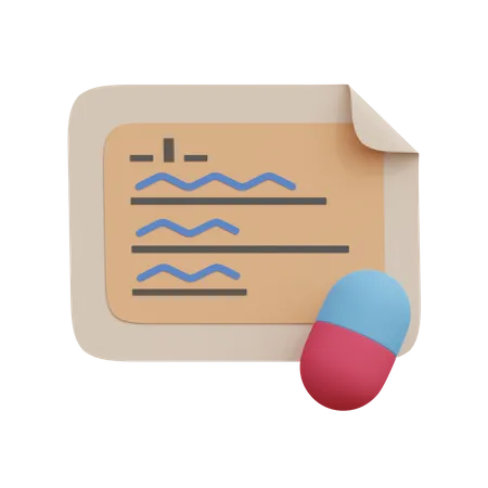 Prescription de médicaments  3D Illustration