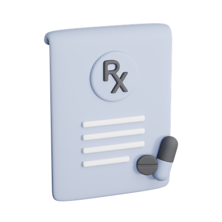 Prescription de médicaments  3D Icon