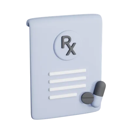 Prescription de médicaments  3D Icon