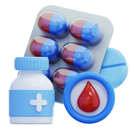 Medicação para diabetes  3D Icon