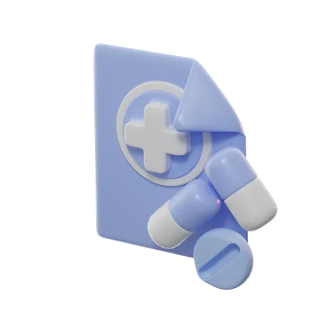 Prescrição de medicamentos  3D Icon