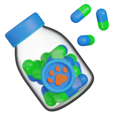 Medicamentos para animais de estimação  3D Icon
