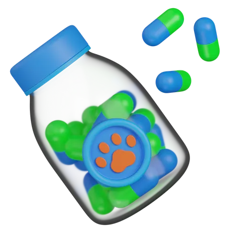 Medicamentos para animais de estimação  3D Icon