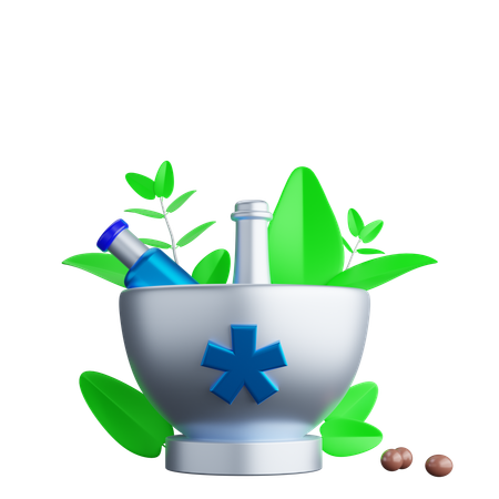 Medicina herbaria  3D Icon