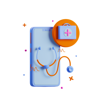 Medicina digital  3D Icon