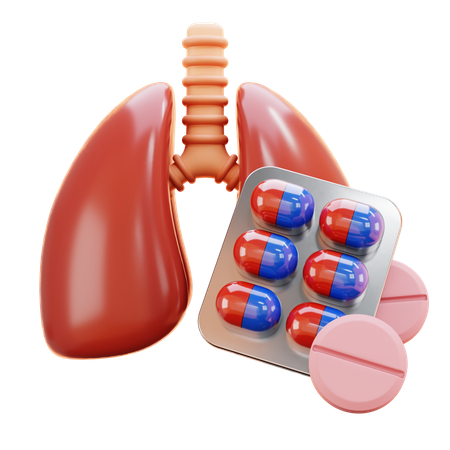 Medicina de los pulmones  3D Icon