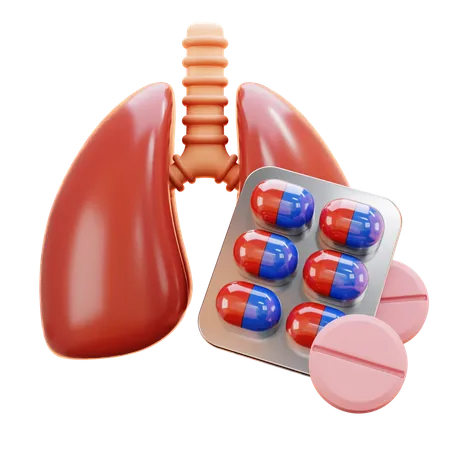 Medicina de los pulmones  3D Icon