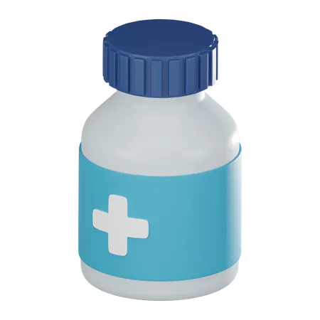 Pharmacy Bottle Icon To Represent Prescription Drugs Medication Management And Health Supplements In Your Digital Projects 3 D Render Illustration 3D Icon