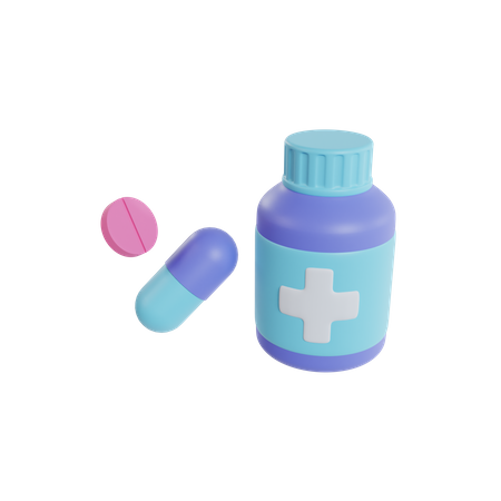 Medicine Bottle  3D Icon