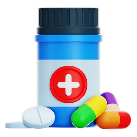 Medicine Bottle  3D Icon