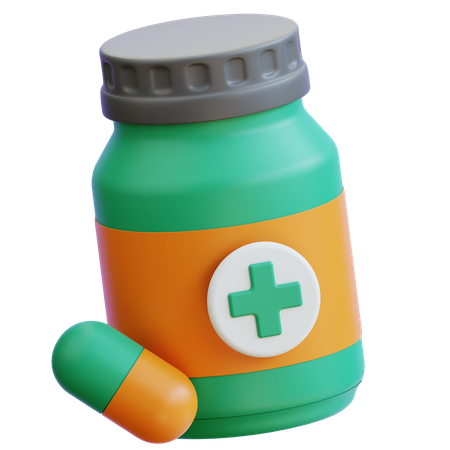 Medicine bottle  3D Icon