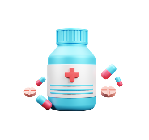 Medicine Bottle  3D Icon