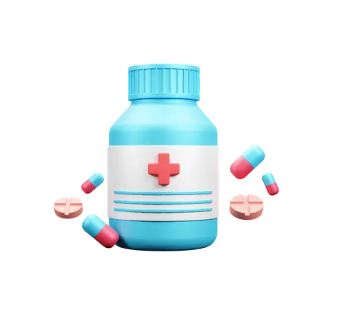 Medicine Bottle  3D Icon