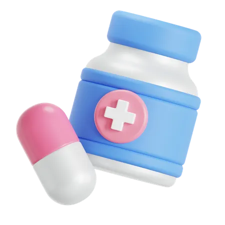 Medicine bottle  3D Icon