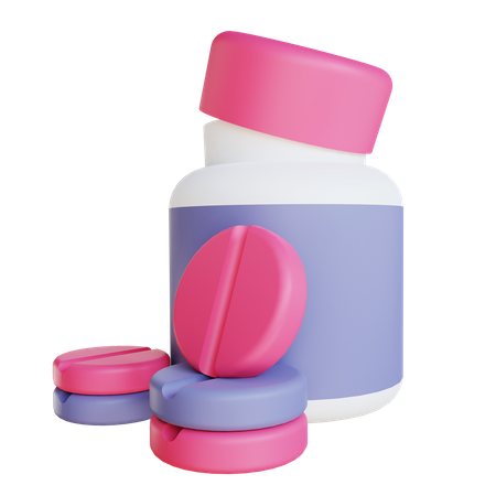 Medicine Bottle  3D Illustration