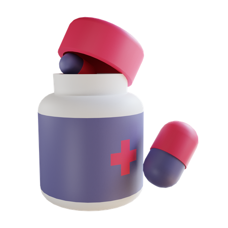 Medicine Bottle  3D Illustration