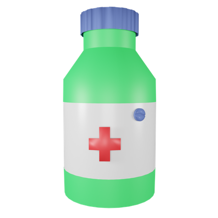 Medicine Bottle  3D Illustration