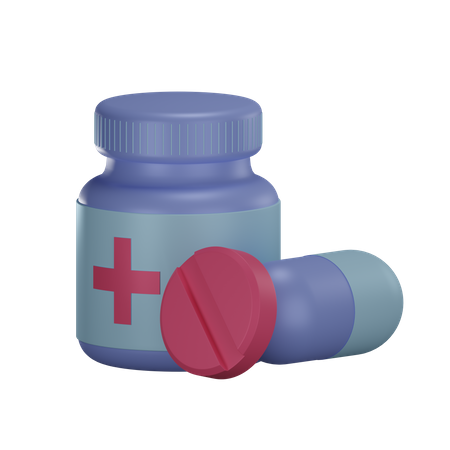 Medicine Bottle  3D Illustration