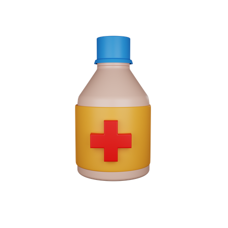 Medicine Bottle  3D Illustration