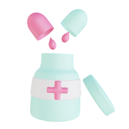 Medicine Bottle  3D Illustration