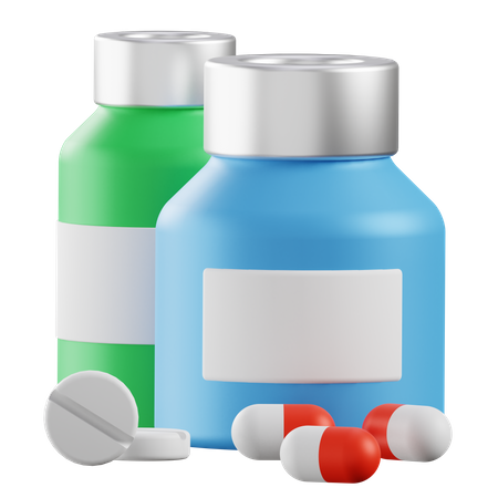 Medicine Bottle  3D Illustration