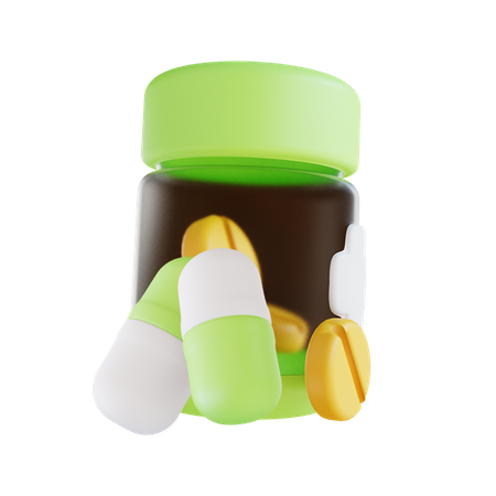 Medicine Bottle  3D Illustration