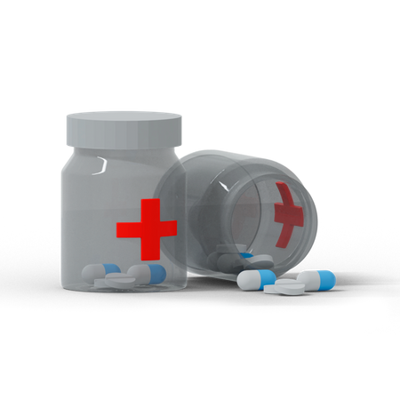 Medicine Bottle  3D Illustration