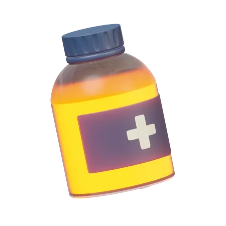 Medicine Bottle  3D Illustration