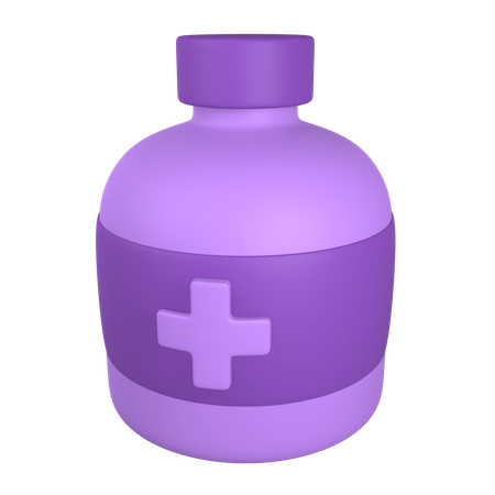 Medicine Bottle 3D Illustration