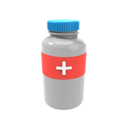 Medicine bottle 3D Illustration