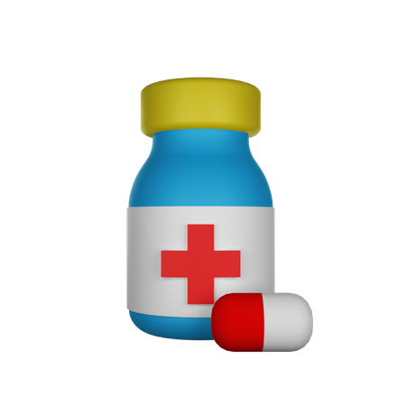 Medicine Bottle 3D Icon
