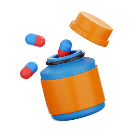 Medicine Bottle 3D Icon