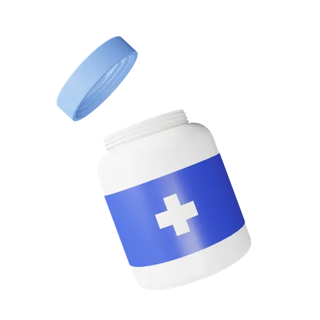 Medicine Bottle 3 D Icon Illustration 3D Icon