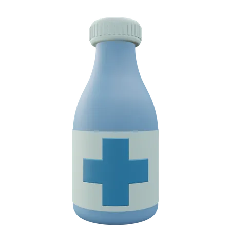 Medicine Bottle Medical Icon Illustration 3D Icon
