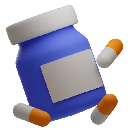 Medicine Bottle 3 D Icon 3D Icon