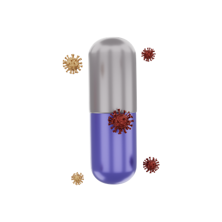 Medicine capsule 3D Illustration