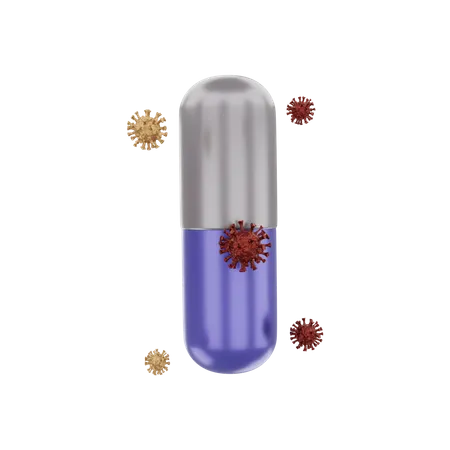 Medicine capsule 3D Illustration