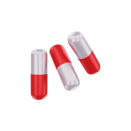 Medicine capsules  3D Illustration