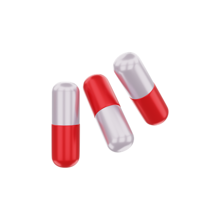 Medicine capsules 3D Illustration