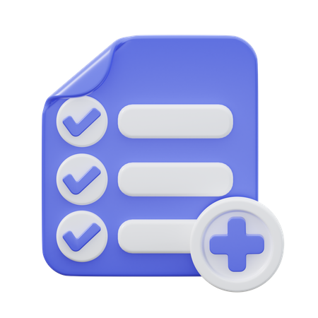 Medicine Checklist  3D Icon