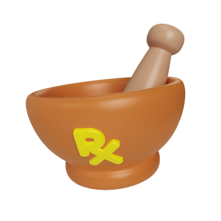 Medicine Crusher Bowl  3D Illustration