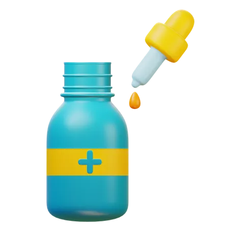 Medicine Dropper  3D Illustration