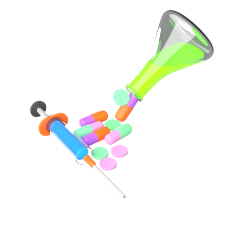 Medicine Experiment  3D Icon