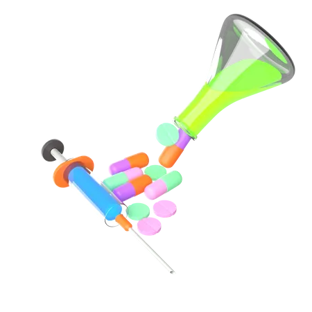 Medicine Experiment  3D Icon